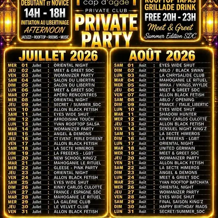Apartmanhotel Village Naturiste Cap D'agde Libertin Location Club 5
